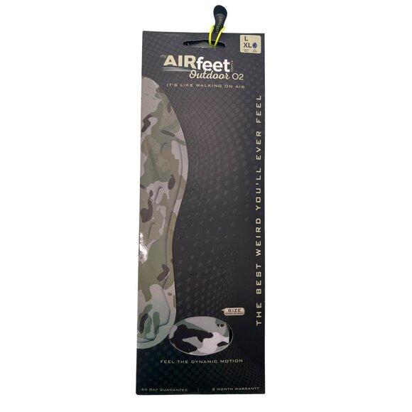 Airfeet Camo Outdoor O2 Insoles XL Dynamic Motion Comfort Standing Walking NEW - Picture 1 of 9